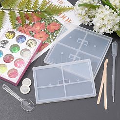 DIYライトスイッチカバーシリコンモールドキット  木製のクラフトスティック入り  プラスチック移送ピペット  ラテックス指サック  プラスチックスプーン  プラスチック計量カップ  ホワイト  127x82x7mm  穴：4mm  内径：10x24.5mm  117x117x7mm  穴：4mm  内径：10x24.5mm  1セット&nbsp;DIY-OC0003-40