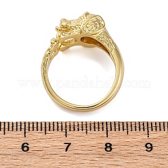 女性用・男性用真鍮カフリング  犬  ゴールドカラー  10mm  内径：17mm&nbsp;LS-RJEW-C118-03G
