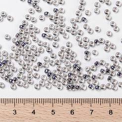 MIYUKIラウンドロカイユビーズ  日本製シードビーズ  8/0  （rr3203)マジックバイオレットライニングクリスタル  3mm  穴：1mm  約2111~2277個/50g&nbsp;SEED-X0055-RR3203