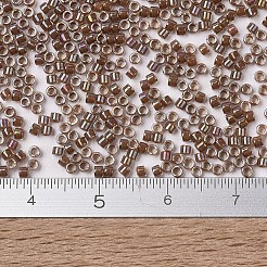 MIYUKIデリカビーズ  シリンダー  日本製シードビーズ  11/0  （db1732)ココア裏地クリスタルab  1.3x1.6mm  穴：0.8mm  約20000個/袋  100 G /袋&nbsp;SEED-J020-DB1732