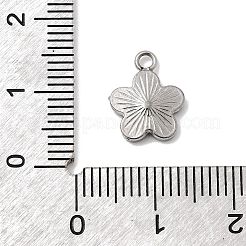 304ステンレススチールパヴェラインストーンチャーム  花のチャーム  ステンレス鋼色  ミックスカラー  12x10x2.5mm  穴：1.6mm&nbsp;STAS-G369-10P