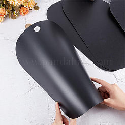 プラスチック製のブーツシェイパーフォームインサート  ブーツトールサポート  台形  ブラック  267x255x0.5mm  穴：20mm&nbsp;DIY-CY0003-33A-02