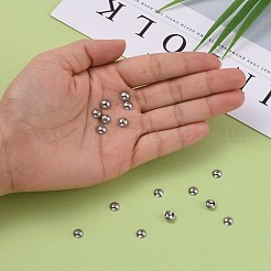 変色しにくいステンレススチールビーズキャップ  ステンレス鋼色  6x2mm  穴：0.5mm  約70個/5g&nbsp;X-STAS-D040