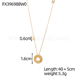 304 Stainless Steel Pendant Necklaces&nbsp;STAS-OY009-40G
