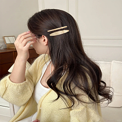 3Pcs 3 Styles Alloy Plating Hair Barrettes&nbsp;OHAR-LP0004-27