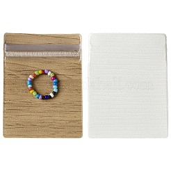 PVC製再封可能袋  長方形の包装袋  トップセルフシールパウチ  小麦  8x6cm  片側の厚さ：7.8ミル（0.2mm）&nbsp;OPP-G003-01C-01