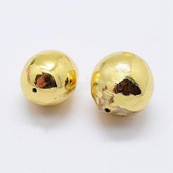 天然バロックパール養殖淡水パールビーズ  黄金メッキ  ナゲット  11.5~23.5x11.5~17x11~13mm  穴：0.5mm&nbsp;PEAR-F006-93G