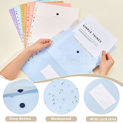 12Pcs 6 Colors Plastic 11-Ring Binder Bags&nbsp;AJEW-GA0011-09