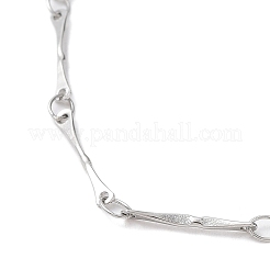 変色しない304ステンレススチールリンクバーチェーンブレスレット  ステンレス鋼色  7-1/8インチ（18cm）&nbsp;BJEW-K226-07P
