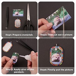 14Pcs 7 Colors Alloy Big Pendant Cabochon Settings&nbsp;ALRI-SZ0001-05