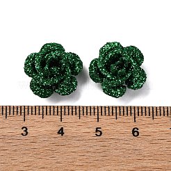 3D Rose Flower Baking Paint Aluminum Beads&nbsp;FIND-L019-01E