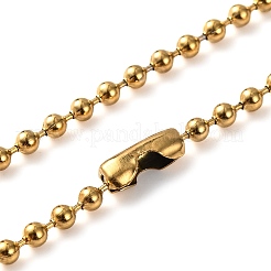 304 Stainless Steel Ball Chain Rectangle Pendant Necklaces&nbsp;NJEW-K273-05G