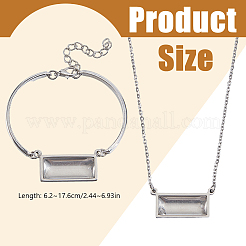DIY 304 Stainless Steel 2Pcs Necklaces & 2Pcs Bracelets Making Kits&nbsp;SJEW-DR00003