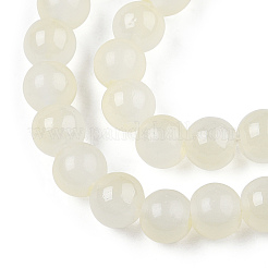 Baking Paint Imitation Jade Glass Round Bead Strands&nbsp;DGLA-N003-6mm-02