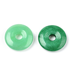 天然マレーシアジェイドペンダント10個  ドーナツ/円盤  ドーナツ幅：12mm  30x3.5~4.5mm  穴：5mm&nbsp;G-NB0003-85