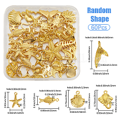 60Pcs Tibetan Style Alloy Pendants&nbsp;FIND-SP0004-07G