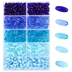 600Pcs 5 Styles Transparent & Opaque Colours Glass Seed Beads&nbsp;SEED-PA0001-16B