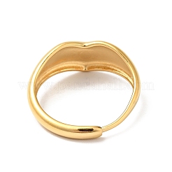 Ion Plating(IP) 304 Stainless Steel Heart Adjustable Ring for Women&nbsp;RJEW-I085-20G