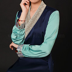 5ヤードの刺繍ポリエステルリボン  ジャカードリボン  服飾材料  フローラル  ミックスカラー  1-5/8インチ（40mm）&nbsp;FABR-FG0001-01