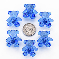 透明なアクリルビーズ  クマ  ブルー  26.5x24.5x15mm  穴：3mm&nbsp;X-MACR-S373-71-B03