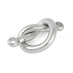 304ステンレススチールコネクタチャーム  ハートノットリンク  ステンレス鋼色  19x17x4.5mm  穴：2mm&nbsp;STAS-M078-02P