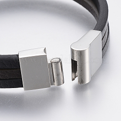 Leather Cord Multi-strand Bracelets&nbsp;BJEW-F325-15P