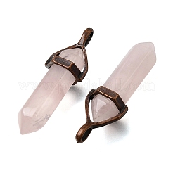 Natural Rose Quartz Pendants&nbsp;G-H360-01R-11