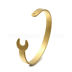 201 Stainless Steel Cuff Bangles for Women&nbsp;BJEW-B121-01