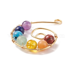 Chakra Natural Mixed Stone Copper Wire Pendants&nbsp;PALLOY-JF01552