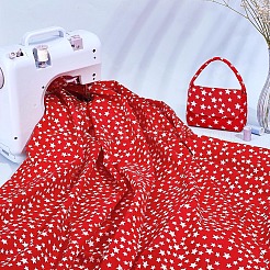 赤い綿布  服装アクセサリー  スター  3000x1550x0.1mm&nbsp;DIY-WH0750-293A