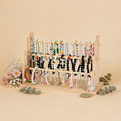 3-Tier Wood Bracelet Organizer Display Stands&nbsp;ODIS-WH0043-316
