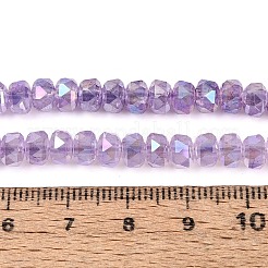 Anti-Tarnish Electroplate Glass Imitation Jade Beads Strands&nbsp;EGLA-T029-6mm-13D