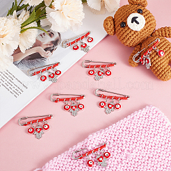 8Pcs Stainless Steel Brooches&nbsp;JEWB-ME00003