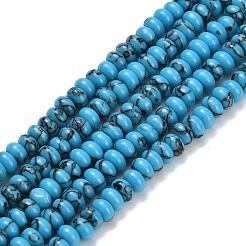 Synthetic Turquoise Beads Strands&nbsp;G-L635-A10-4x2mm-01