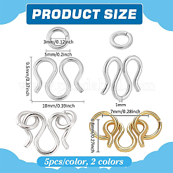 10Pcs 2 Colors 999 Fine Silver Hook Clasps&nbsp;STAS-PH0006-25