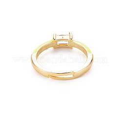 Brass Enamel Cuff Rings&nbsp;RJEW-T016-23F-NF