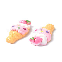 不透明樹脂デコデンカボション  模造食品  アイスクリーム柄  35x19x7.5mm&nbsp;LS-CRES-P023-07C
