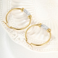 Fashionable and Elegant 201 Stainless Steel Hoop Earrings&nbsp;WO5064