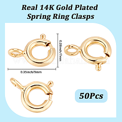 50Pcs Brass Spring Ring Clasps&nbsp;KK-BBC0025-73
