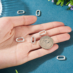 6Pcs Rack Plating Brass Spring Gate Rings&nbsp;KK-TA0008-35S