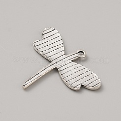 オーシャンテーマアロイエナメルペンダント  アンティークシルバー  トンボ  30x35x2mm  穴：1.8mm&nbsp;ENAM-CJC0022-14H-AS