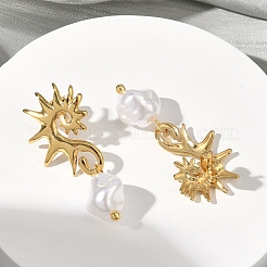 Sea Horse 304 Stainless Steel Acrylic Dangle Stud Earrings&nbsp;EJEW-B156-06G