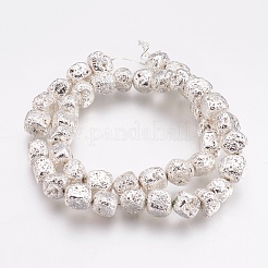 Electroplate Natural Lava Rock Beads Strands&nbsp;G-I200-18S