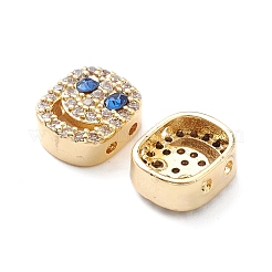 Brass Micro Pave Cubic Zirconia Beads&nbsp;KK-M241-01K