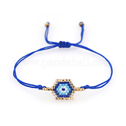 Glass Seed Braided Bead Bracelet&nbsp;BJEW-A121-22A