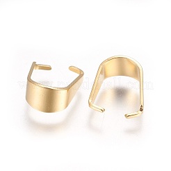 304ステンレススチールスナップオンベイル  18KGP本金メッキ  10x8.5x0.5mm&nbsp;STAS-P227-46G