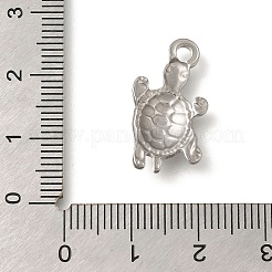 変色防止304ステンレススチールペンダント  亀の魅力  ステンレス鋼色  22.5x12x3.5mm  穴：2mm&nbsp;STAS-M075-23P