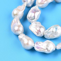 Natural Baroque Pearl Keshi Pearl Beads Strands&nbsp;PEAR-S019-05C