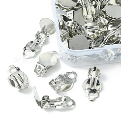 50Pcs Iron Clip-on Earring Settings&nbsp;IFIN-YW0003-03