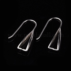 Anti-Tarnish Rhodium Plated 925 Sterling Silver Earring Hooks&nbsp;STER-F033-41P
